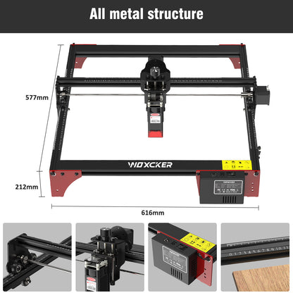 WOXCKER LE400 Pro 5,5 W Lasergravurmaschine