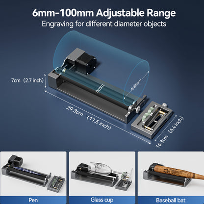 Woxcker AROT5 Rotationswalze für Lasergravurmaschine