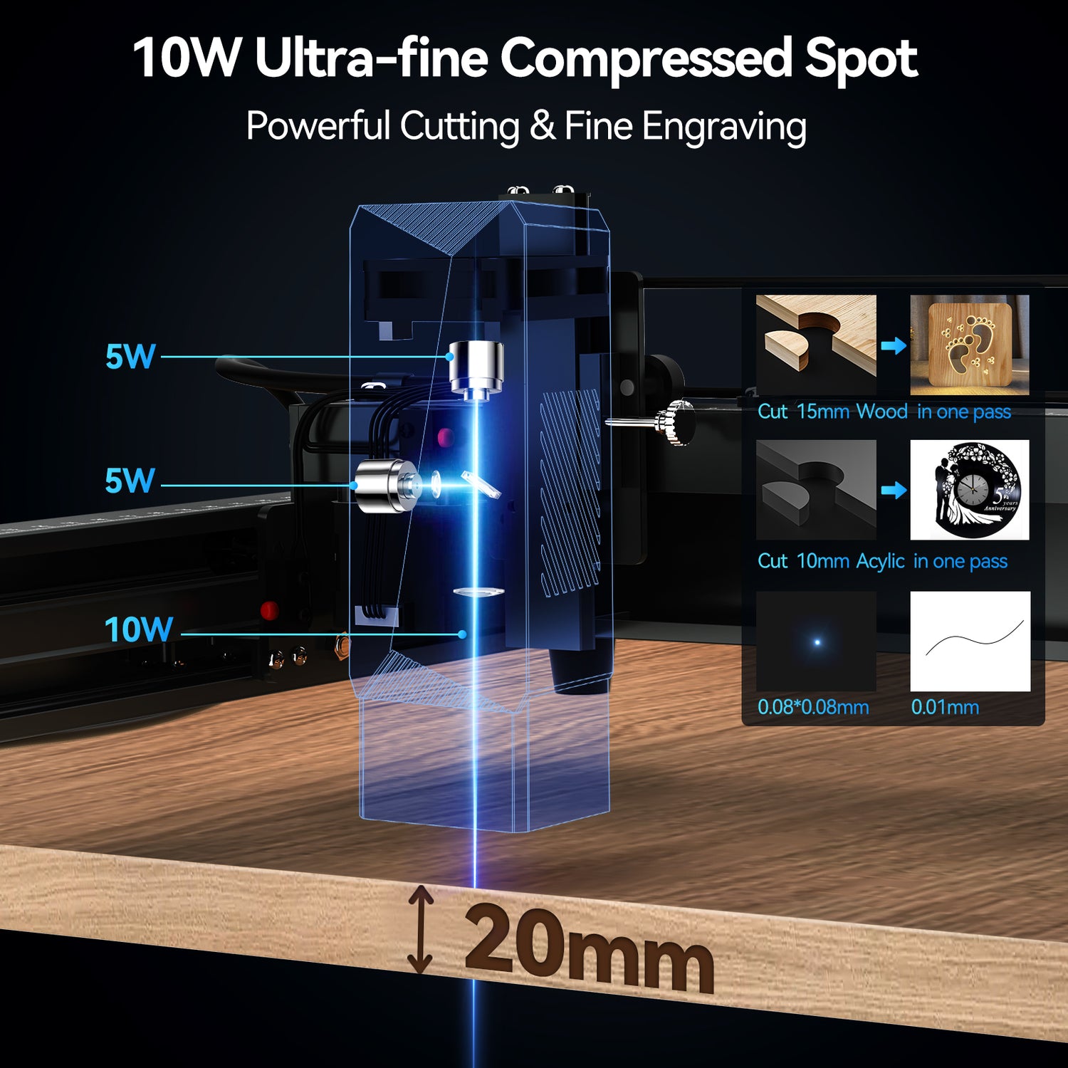 Woxcker JL7 10W Laser Engraver