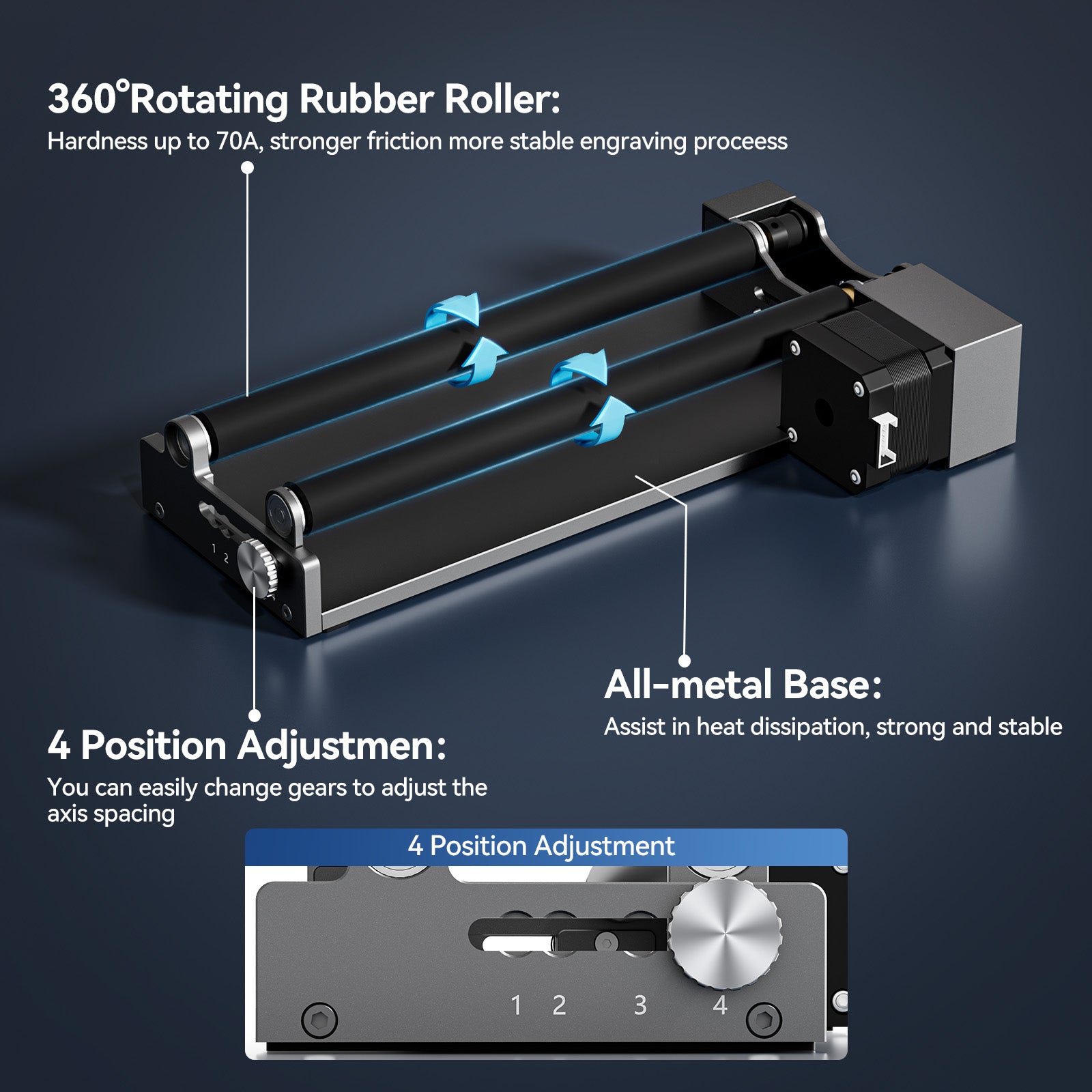 Woxcker AROT5 Rotationswalze für Lasergravurmaschine